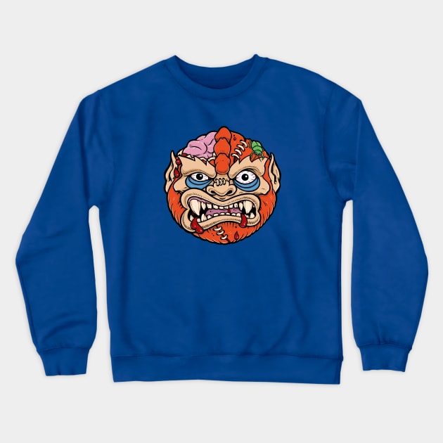 Beast Brain Crewneck Sweatshirt by Figurescaping